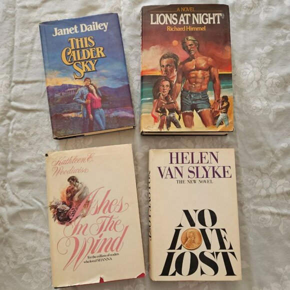 1980 Vintage Romance 4 Book Bundle - Himmel, Van‎ Slyke, Dailey & Woodiwiss - Picture 1 of 10